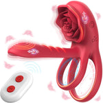 EdenSexToy - Rose Cock Ring Vibrator Clit Stimulator Couple Toy Upgraded Version