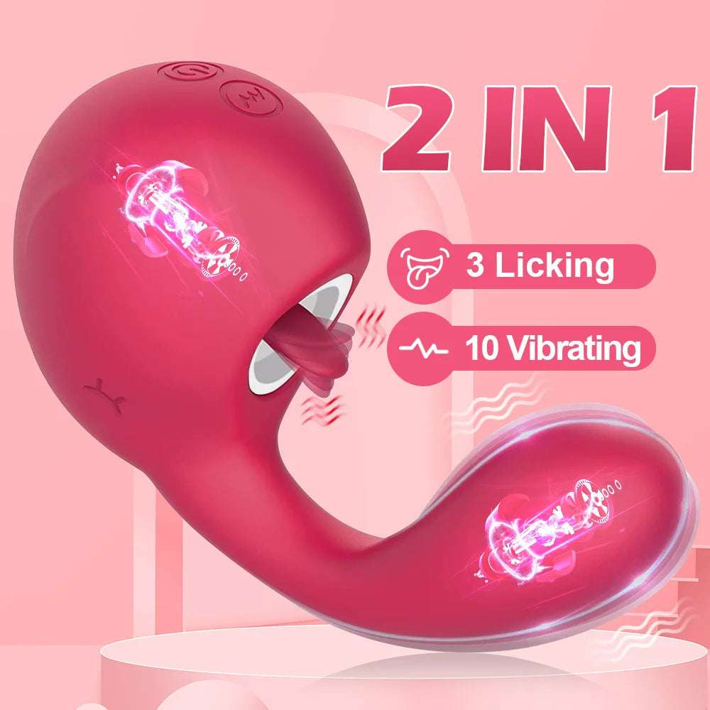 EdenSexToy - Clitoral Licking G Spot Vibrator Clitoralis Stimulator for Women with 10 Licking Vibrating Modes