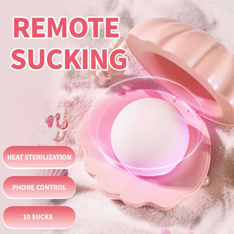 EdenSexToy Pearl Shell Vibrator Sucking Heated Remote Control Vibrator