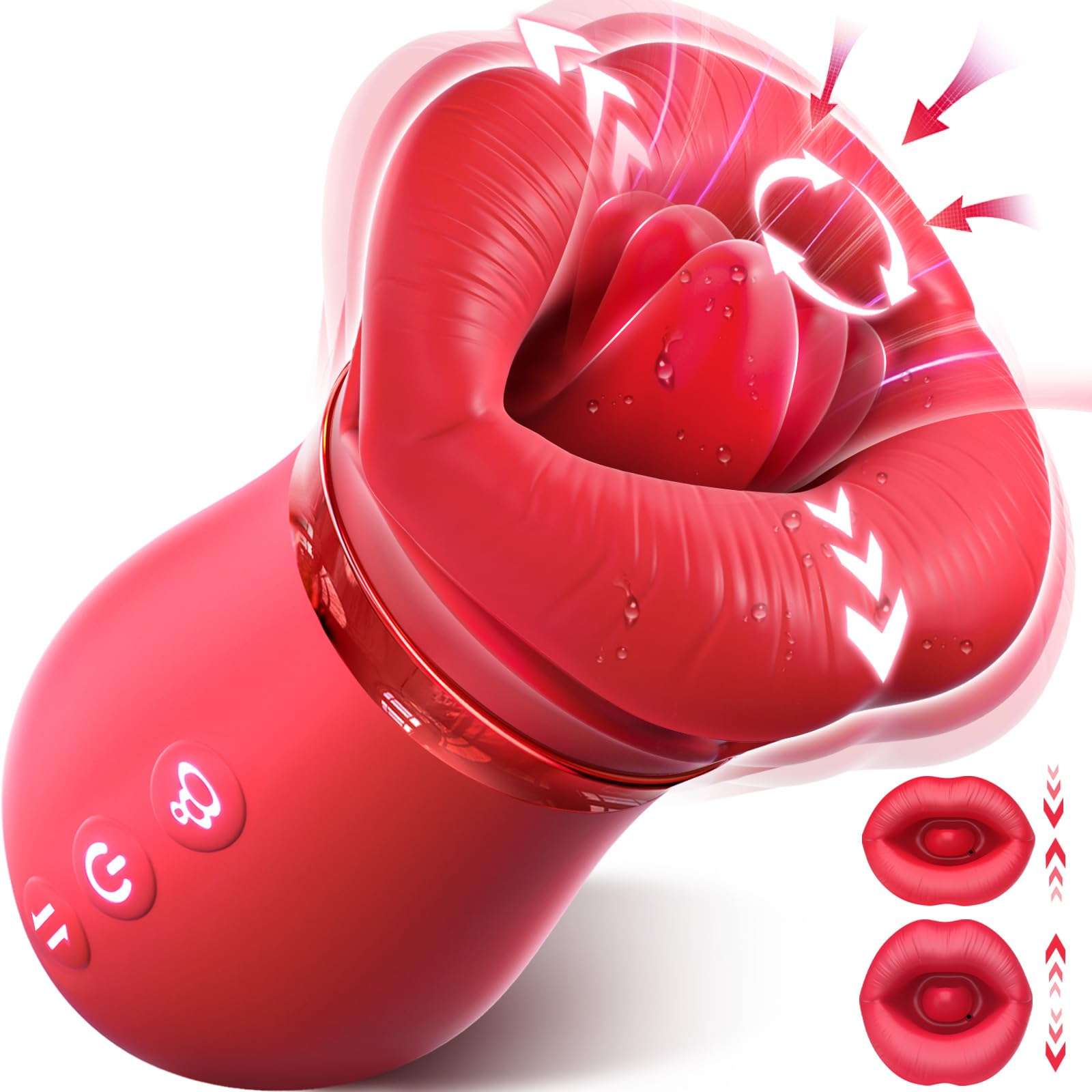EdenSexToy - 4IN1 Mouth Sucking Vibrator Rose Sex Toy