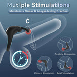 EdenSexToy - Rabbit Vibrating Cock Ring Adult Sex Toys with Clitoral Vibrator