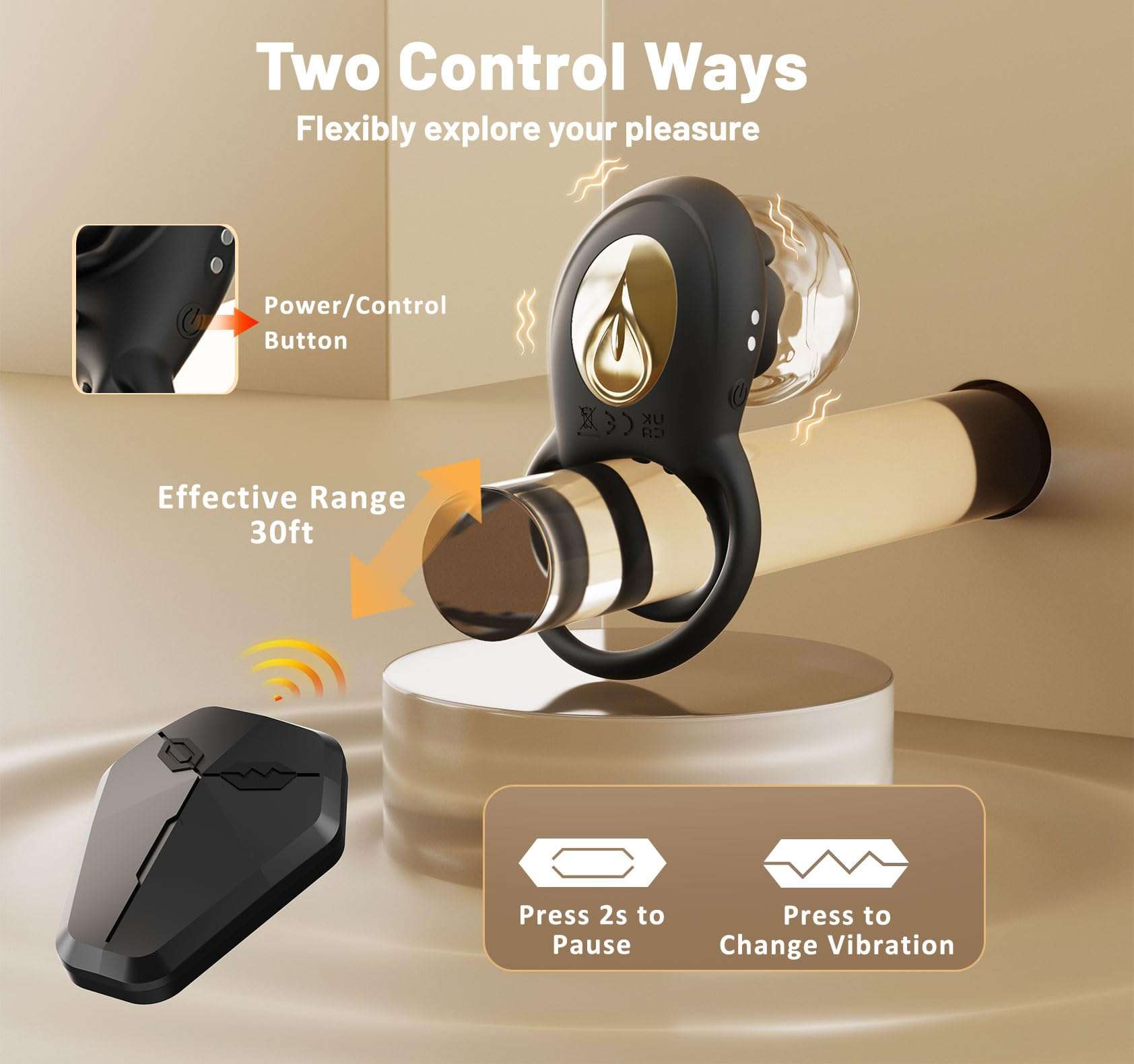 EdenSexToy - Rose Clitoral Stimulator Couples Sex Toys for Men Women Pleasure