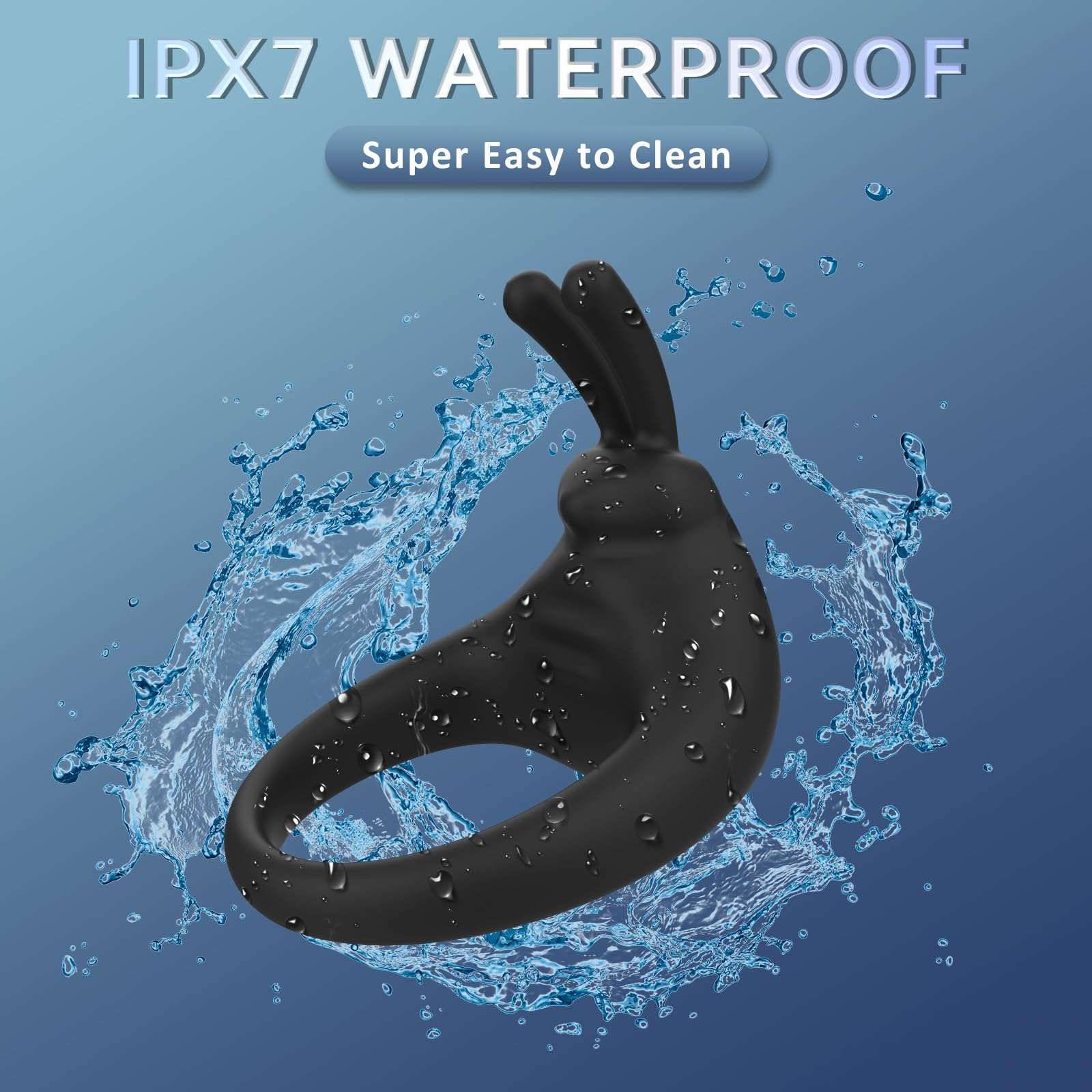 EdenSexToy - Rabbit Vibrating Cock Ring Adult Sex Toys with Clitoral Vibrator