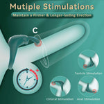 EdenSexToy - Rabbit Vibrating Cock Ring Adult Sex Toys with Clitoral Vibrator