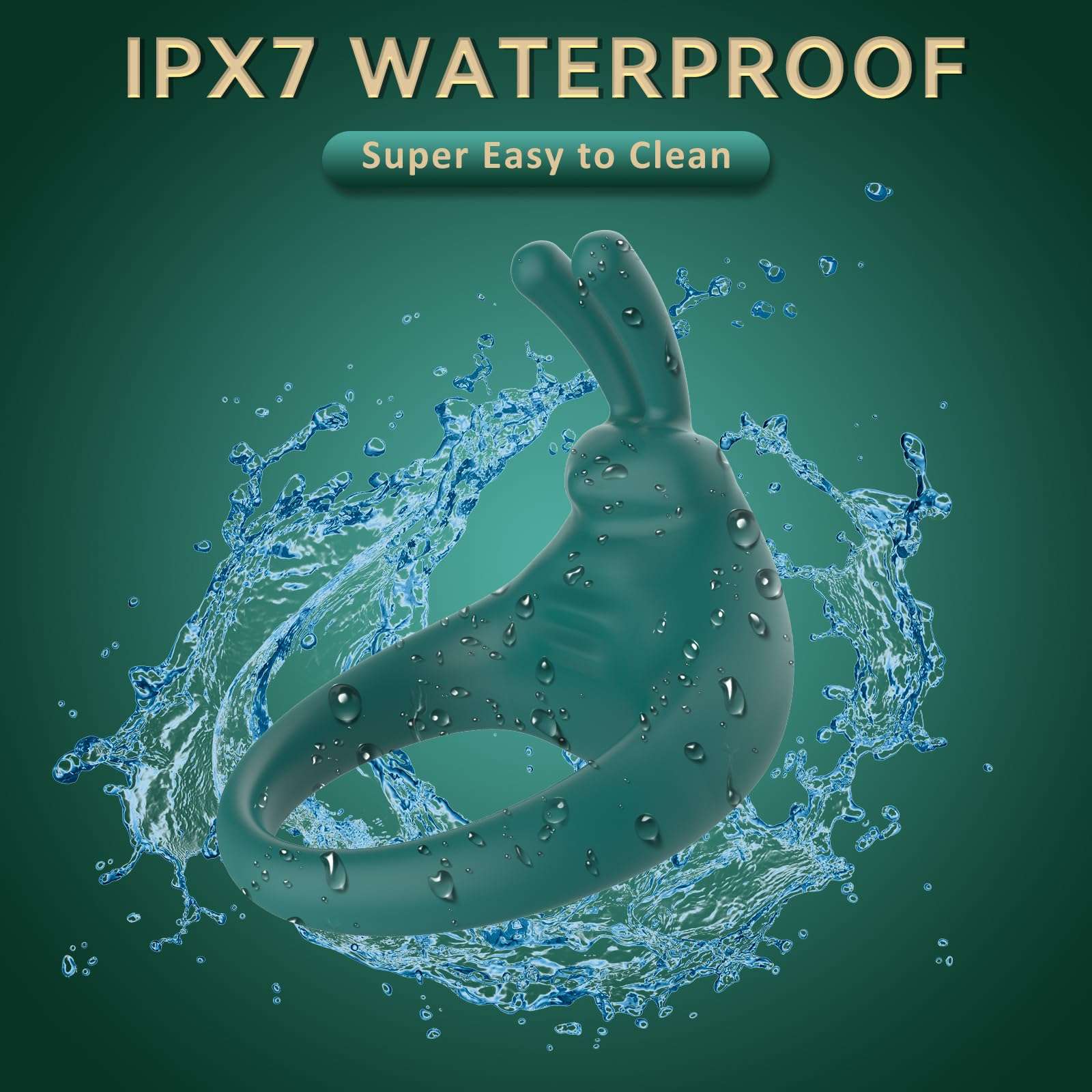 EdenSexToy - Rabbit Vibrating Cock Ring Adult Sex Toys with Clitoral Vibrator