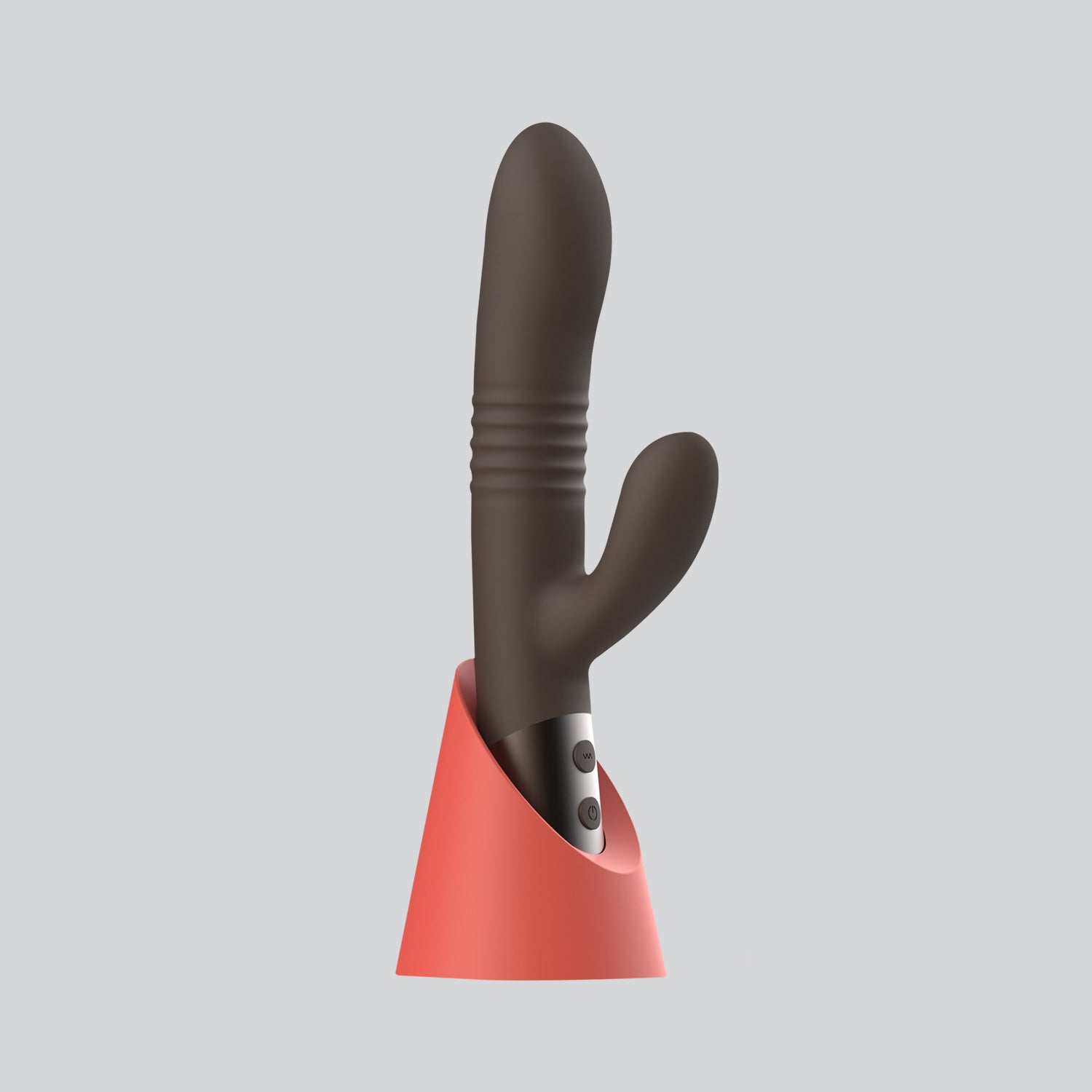 The Coelho - Telescopic Thrusting Silicone Rabbit Vibe with Charging Stand