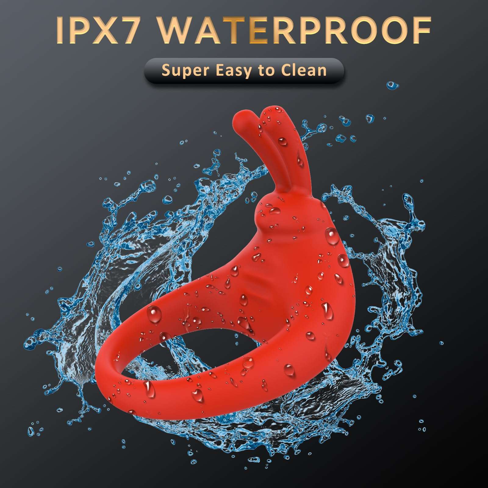 EdenSexToy - Rabbit Vibrating Cock Ring Adult Sex Toys with Clitoral Vibrator