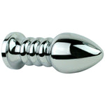 Blue Jewel Rippled Metal Booty Plug - Available in 3 Sizes! - Sexdoll.Sex
