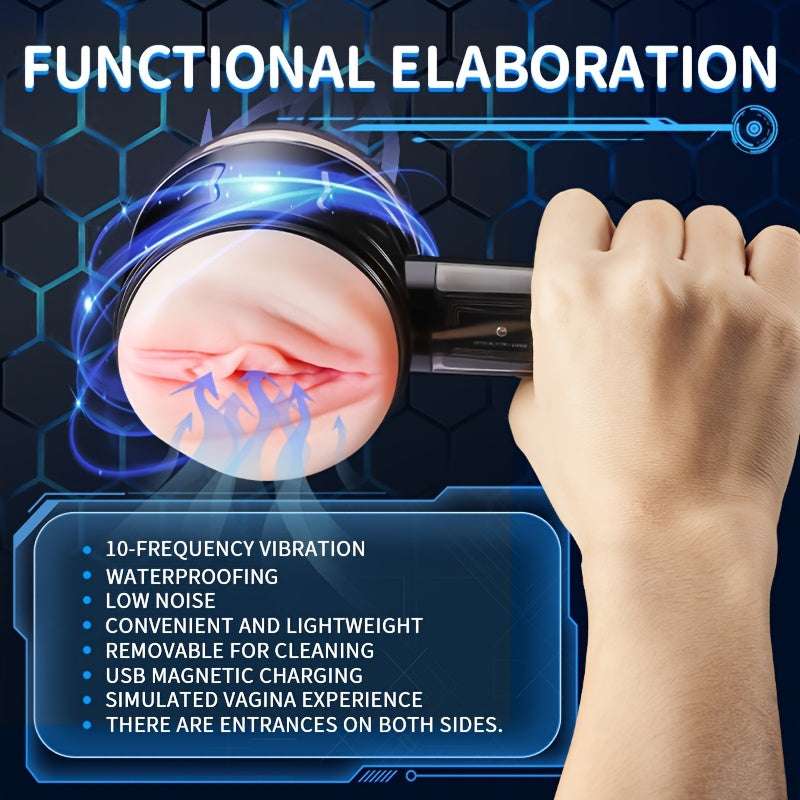 EdenSexToy - Male Masturbator Handheld Fully Automatic Intelligent Frequency Conversion Masturbation Cup