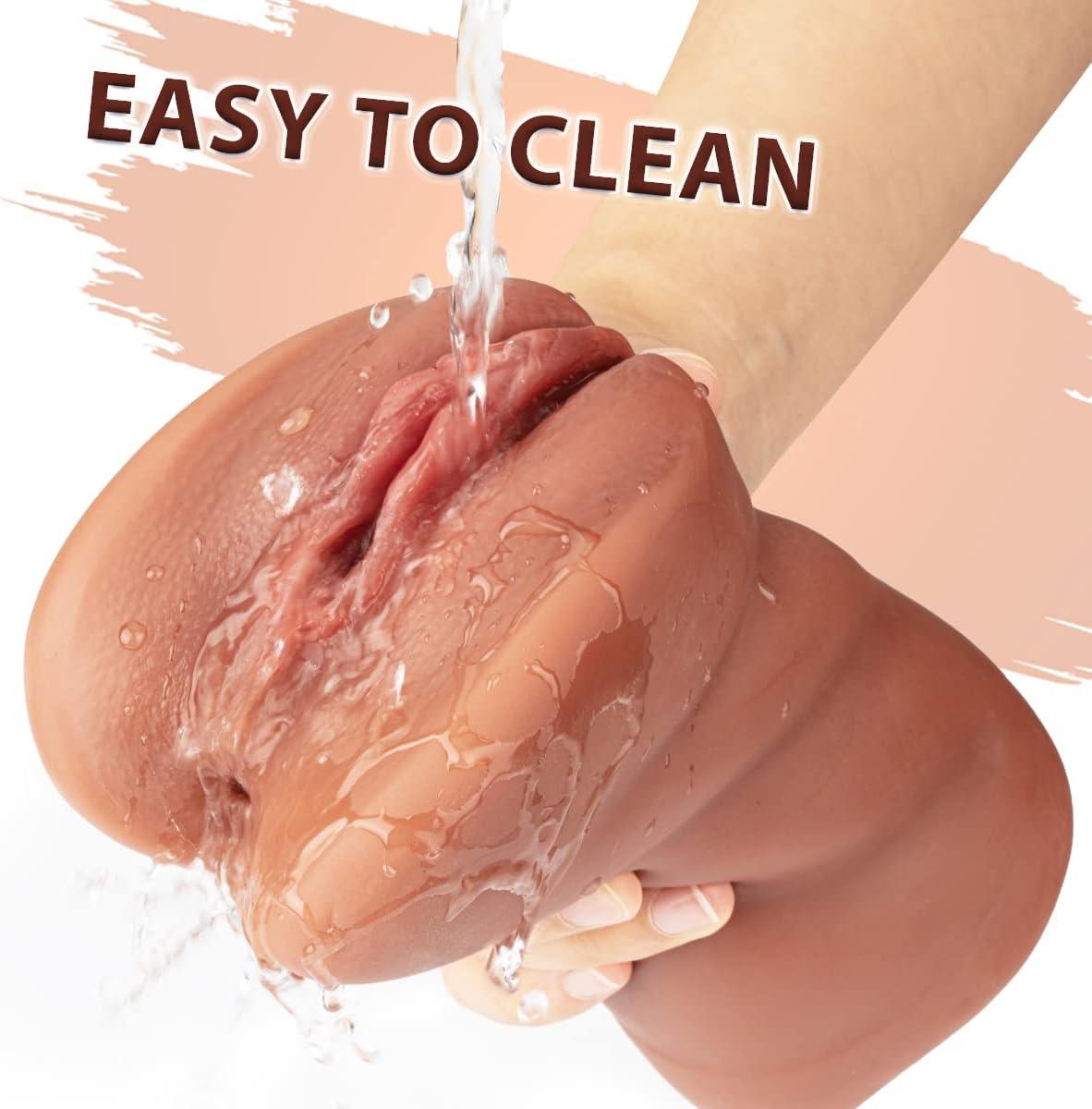 3-in-1 Realistic Pocket Pussy Male Masturbator - Lifelike Face Sex Doll - Sexdoll.Sex