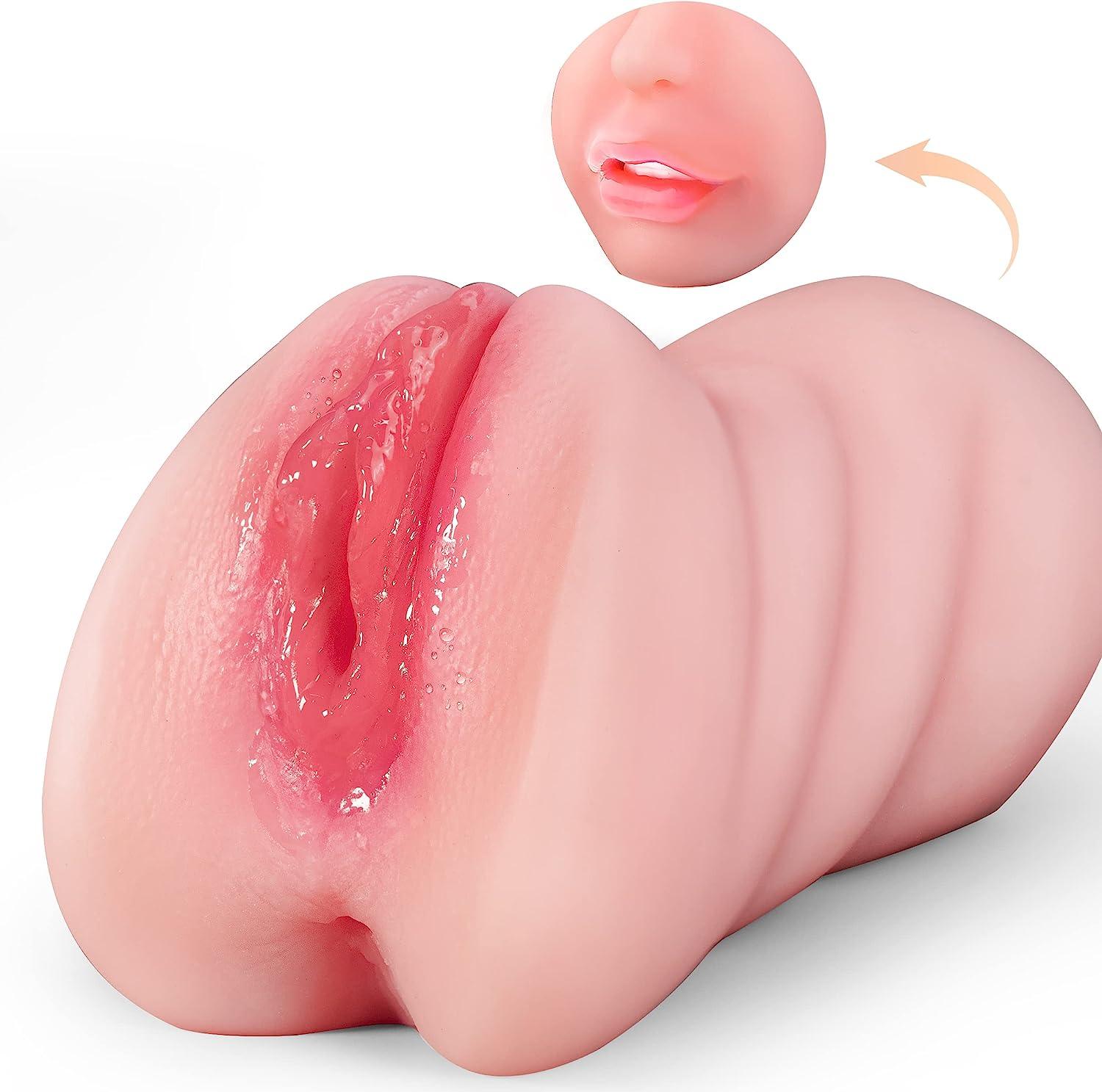 3-in-1 Realistic Pocket Pussy Male Masturbator - Lifelike Face Sex Doll - Sexdoll.Sex