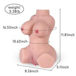 5.38lb Dual-Entrances Realistic Busty Doll Male Masturbator with Breast Pussy Ass - Sexdoll.Sex