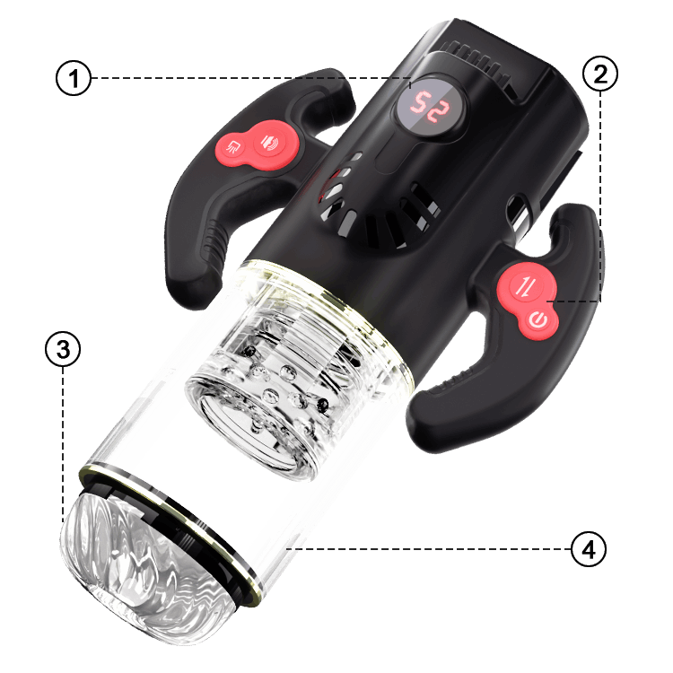 Titanium Warrior Pro Sucking Rotating Thrusting Male Masturbator