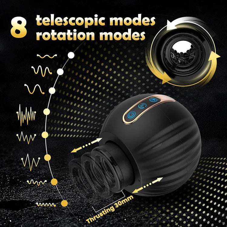 EdenSexToy Automatic Rotating Thrusting Male Masturbator Blowjob Pocket Pusssy