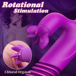 Aiya - 7 Rotating 3 Vibration Telescopic Heating Vibrator for Clitoral and G-spot Stimulation - Sexdoll.Sex