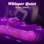 Aiya - 7 Rotating 3 Vibration Telescopic Heating Vibrator for Clitoral and G-spot Stimulation - Sexdoll.Sex