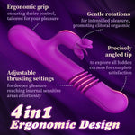 Aiya - 7 Rotating 3 Vibration Telescopic Heating Vibrator for Clitoral and G-spot Stimulation - Sexdoll.Sex