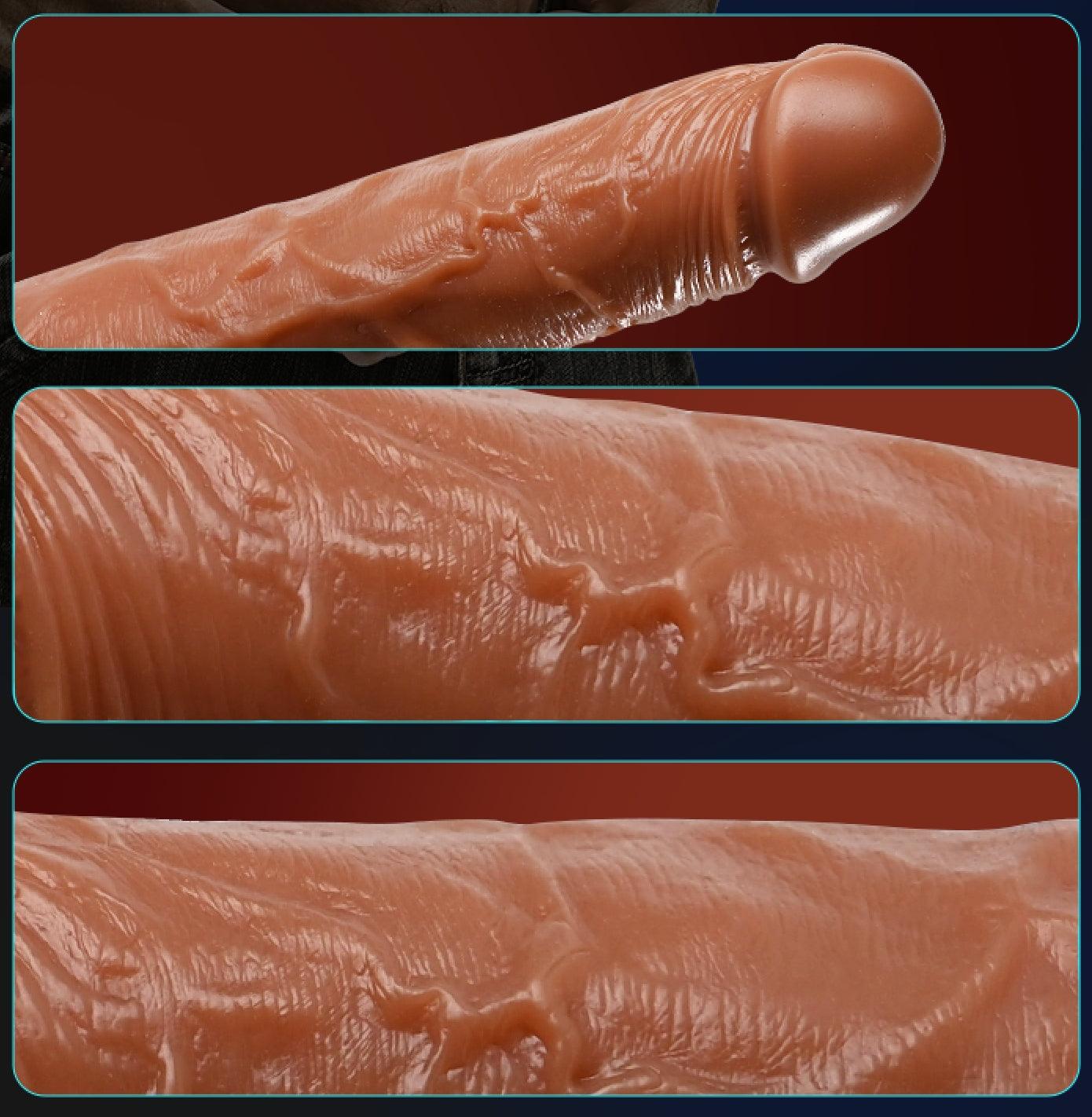 Baseball Telescopic Heated Vibrator Dildo - Sexdoll.Sex