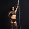 Black Faux Leather & Net Bra Set -One Size - Sexdoll.Sex