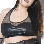 Coquette Racerback Wet Look Sports Bra - Sexdoll.Sex
