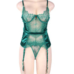 Emerald Lace Corset - Two Sizes Available - Sexdoll.Sex