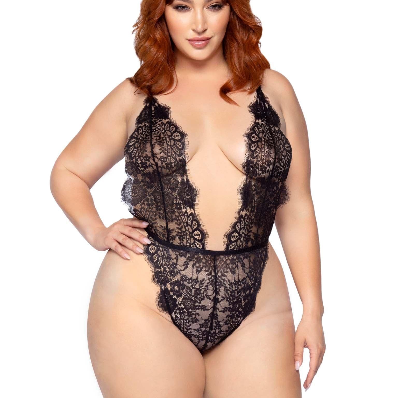 Floral Lace Teddy and Robe Set - Multiple Colors and Sizes Available! - Sexdoll.Sex