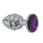Jewel Metal Booty Plug - Rippled for Intense Sensations! - Sexdoll.Sex