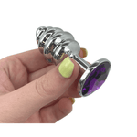Jewel Metal Booty Plug - Rippled for Intense Sensations! - Sexdoll.Sex