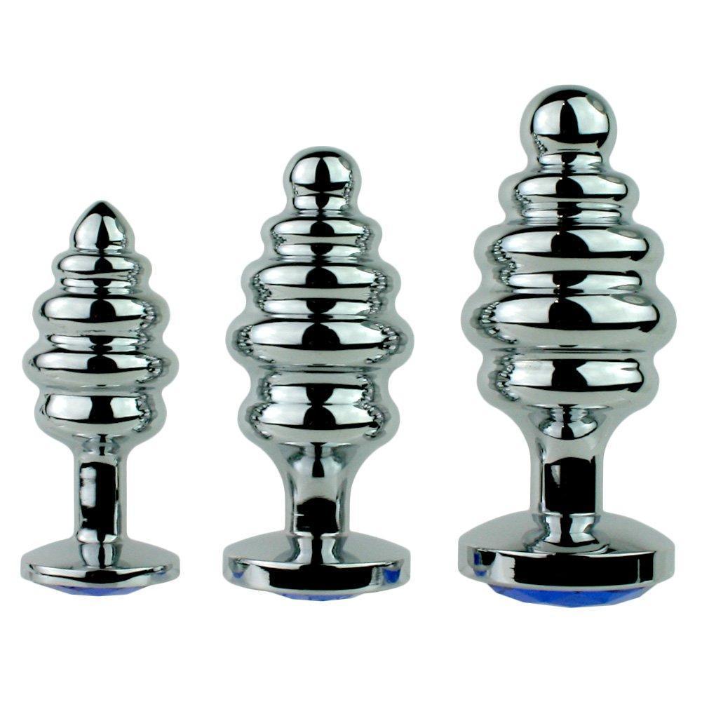 Jewel Metal Booty Plug - Rippled for Intense Sensations! - Sexdoll.Sex