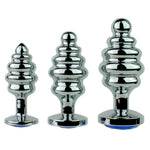 Jewel Metal Booty Plug - Rippled for Intense Sensations! - Sexdoll.Sex