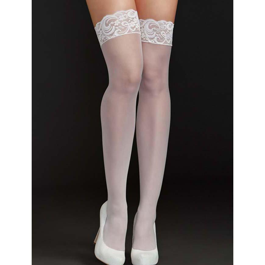 Lace Top Thigh Highs - One Size Fits Most - Sexdoll.Sex