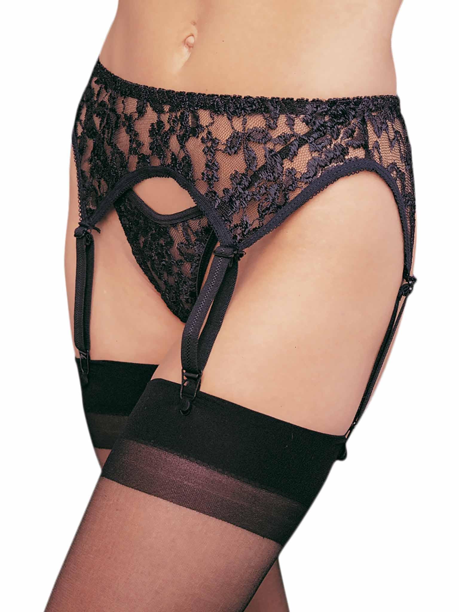 Leg Avenue Lace Garter Belt and Thong Set - Sexdoll.Sex