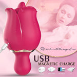Licking Vibrator Rose Sex Toy with 9 Pleasure Modes, Adult Sex Toys - Sexdoll.Sex
