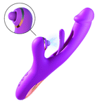 Luxury Flapping Tongue Vibrator - 7 Powerful Modes for Triple Stimulation - Sexdoll.Sex