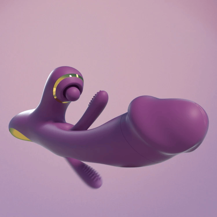 Luxury Flapping Tongue Vibrator - 7 Powerful Modes for Triple Stimulation - Sexdoll.Sex