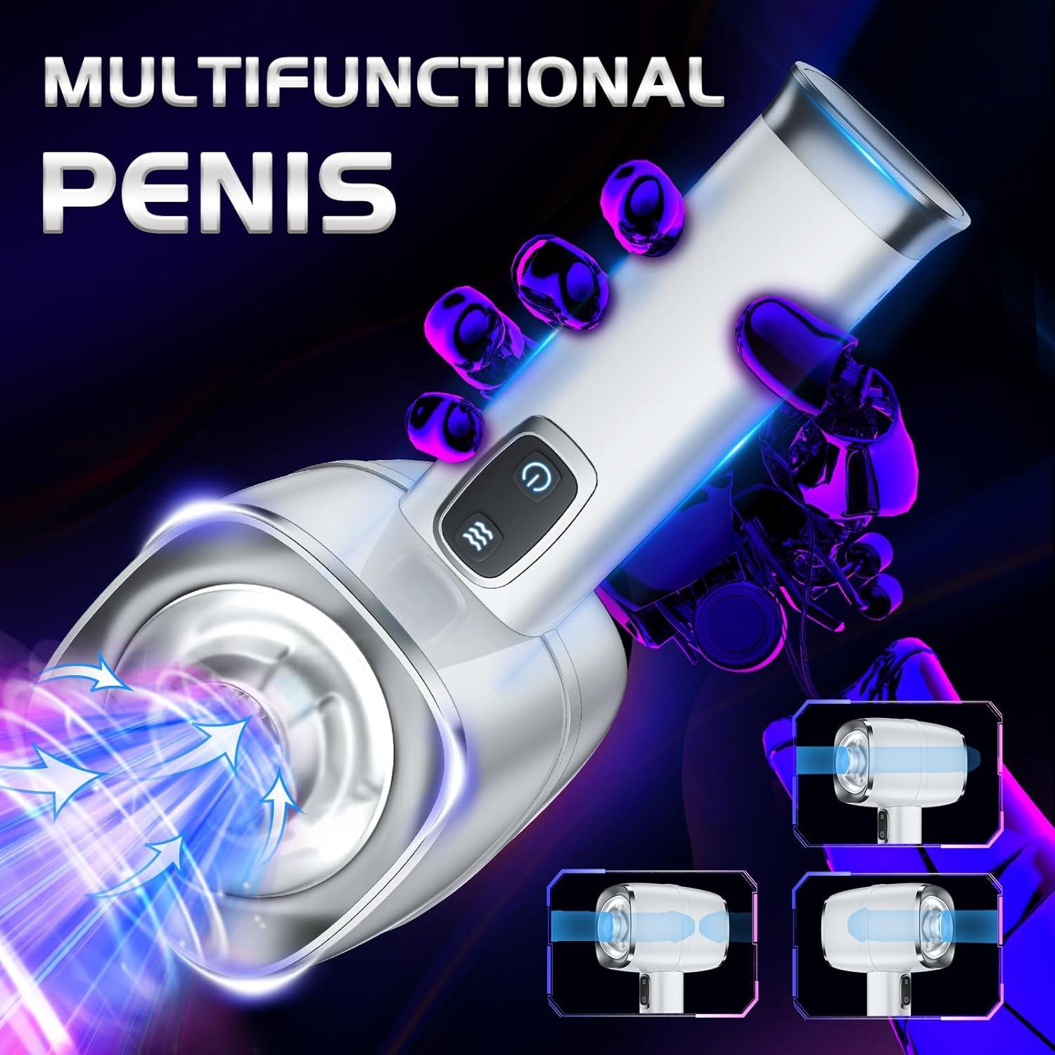 Male Masturbators with 6 Powerful Thrusting Modes - Realistic Pocket Pussy Stroker for Intense Pleasure - Sexdoll.Sex
