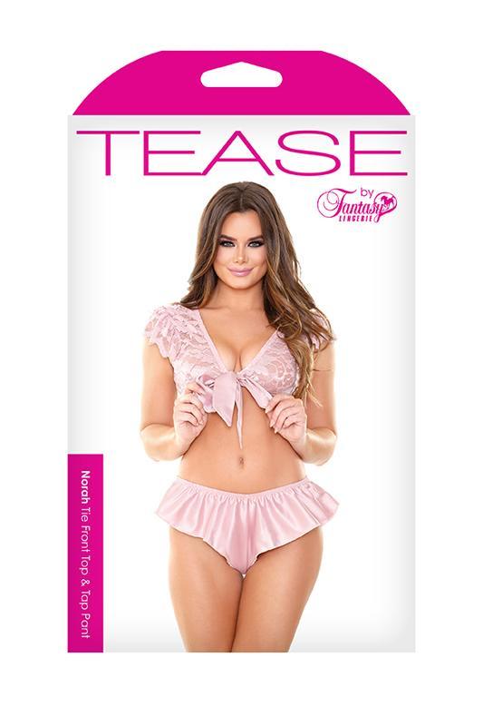 Norah Tie Front Top & Flutter Panty Lingerie Set - Sexdoll.Sex