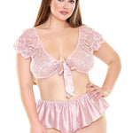 Norah Tie Front Top & Flutter Panty Lingerie Set - Sexdoll.Sex