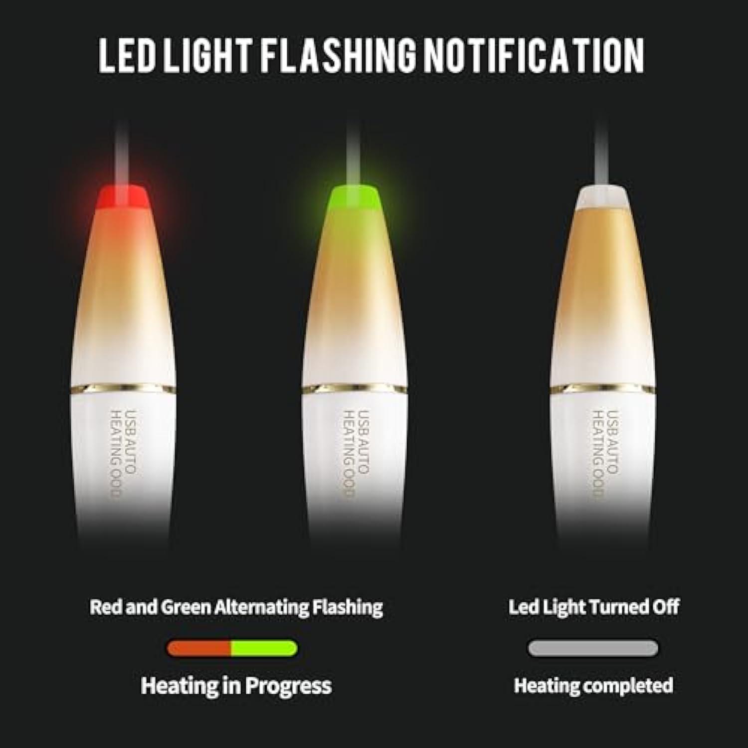 NUHUi AUTO Heater Stick Warmer | USB Hands Warmer with LED Indicator | Fast Heating Stick 38℃ Control | Portable & Waterproof - Sexdoll.Sex