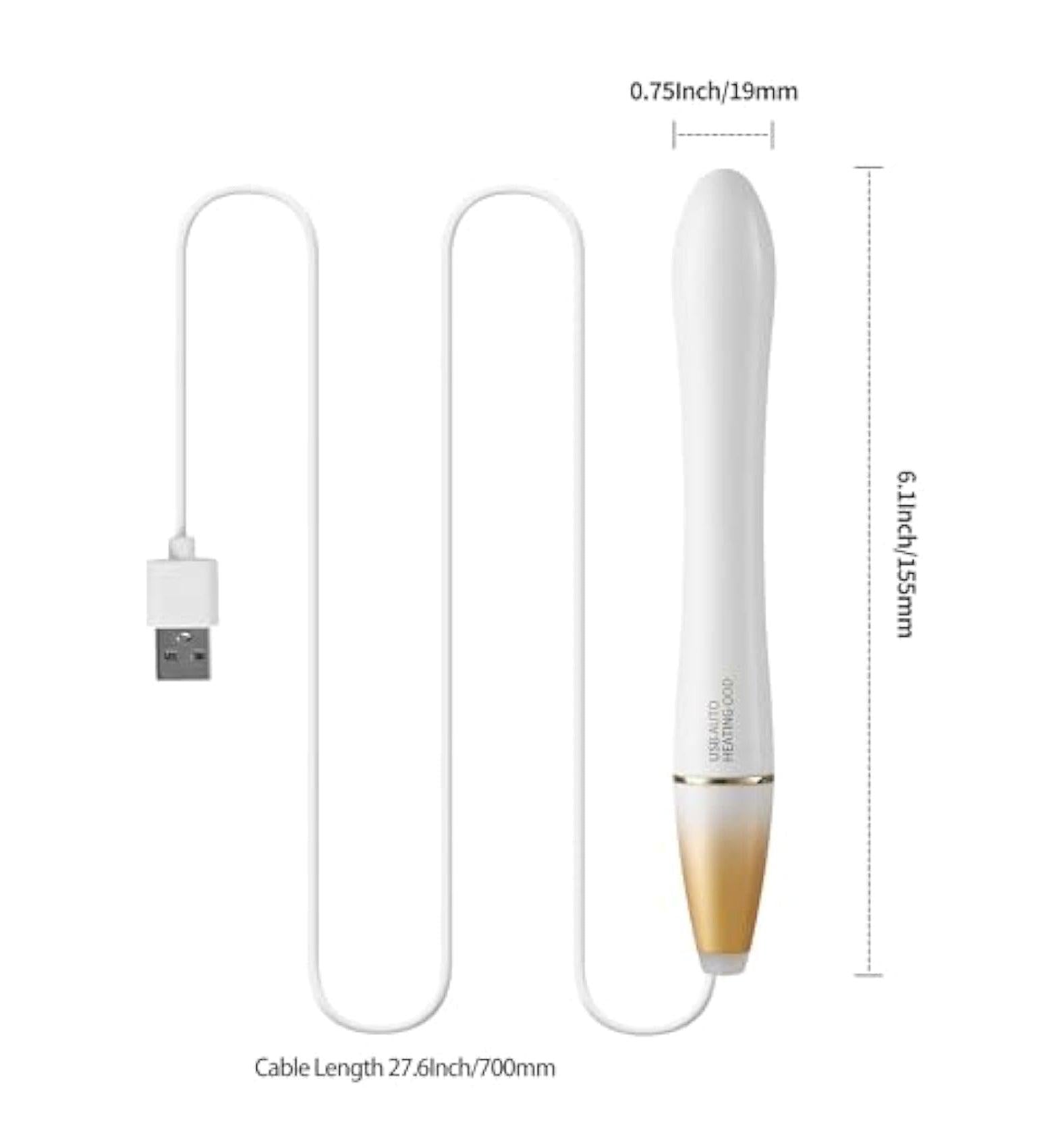 NUHUi AUTO Heater Stick Warmer | USB Hands Warmer with LED Indicator | Fast Heating Stick 38℃ Control | Portable & Waterproof - Sexdoll.Sex