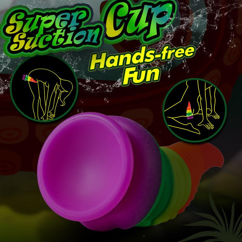 Orlagh 8.66 Inch Tentacle Silicone Rainbow Dildo with Suction Cup - Sexdoll.Sex