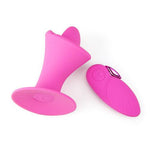 Oscillating tongue Remote control suction cup tongue vibrator - Sexdoll.Sex