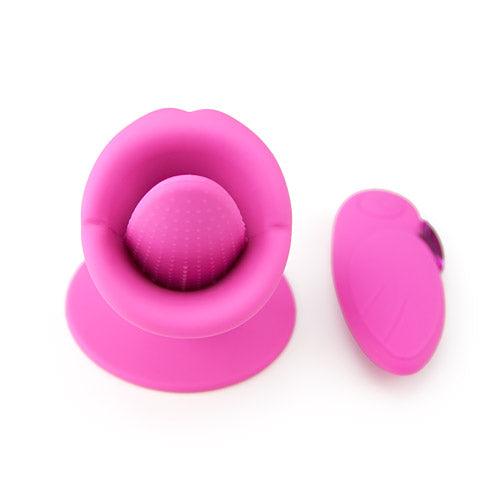 Oscillating tongue Remote control suction cup tongue vibrator - Sexdoll.Sex
