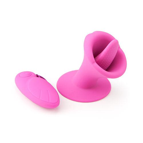 Oscillating tongue Remote control suction cup tongue vibrator - Sexdoll.Sex