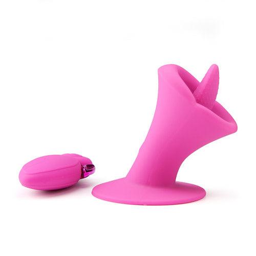 Oscillating tongue Remote control suction cup tongue vibrator - Sexdoll.Sex