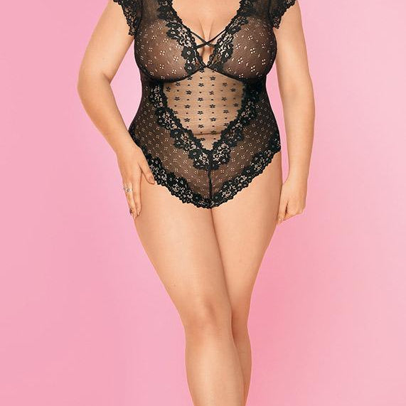 Plus Size Sheer Bedroom Romper - Sexdoll.Sex