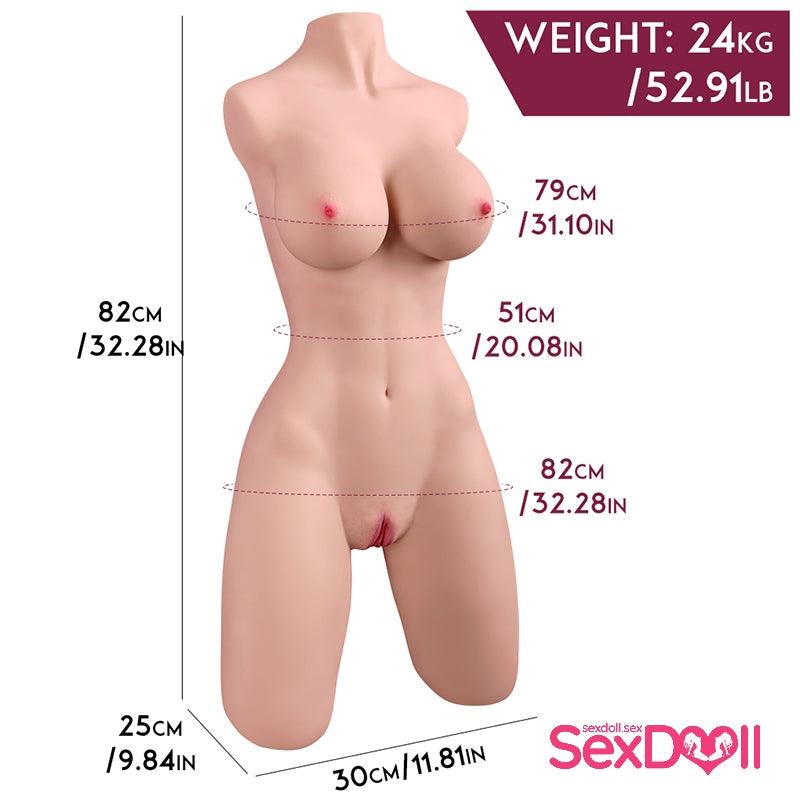 Realistic Aurora 3.0 TPE Sex Doll Torso - 54LB Sensual Curves & Upgraded Gel Breasts - Sexdoll.Sex