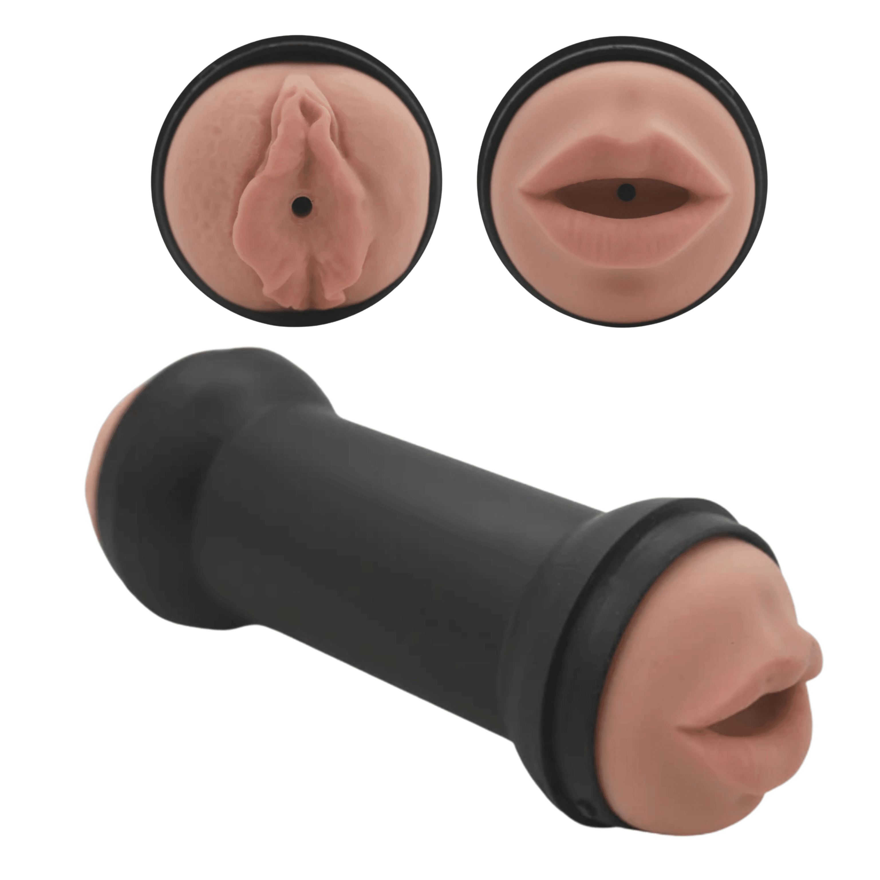 Realistic Double-Ended Stroker - Tight Pussy & Ass or BJ & Pussy Stroker! - Sexdoll.Sex