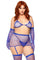 Rhinestone Fishnet 5-Piece Lingerie Set - Multiple Colors Available! - Sexdoll.Sex