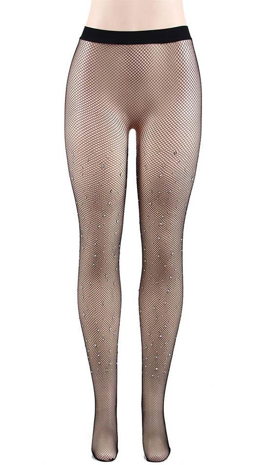 Rhinestone Pantyhose - One Size Fits Most - Sexdoll.Sex